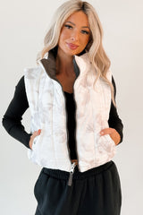 Ellery Papermoon Reversible Puffer Vest (White/Grey)