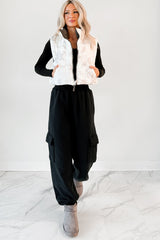 Ellery Papermoon Reversible Puffer Vest (White/Grey)