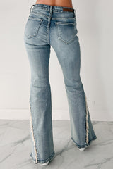 Estella Mid Rise Cello Flare Jeans (Tinted Light)