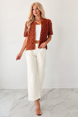 Bella Cropped Wide Leg Mica Denim Jeans (White Chocolate)