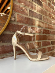 Leah Nude Patent Open Toe Heel