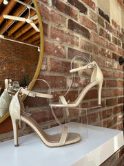 Leah Nude Patent Open Toe Heel