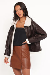 Baxter Shearling Lined Jacket - Brown