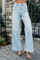 Geneva High Rise Wide Leg Cello Jeans (Light)