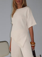 Amelise Knit Poncho Beige