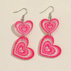 Heart Dangle Earrings