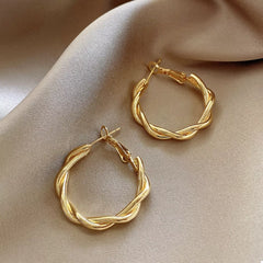 18K Gold-Plated Hoop Earrings