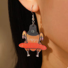 Thanksgiving Turkey Dangle Earrings