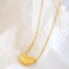 18K Gold-Plated Bean Pendant Necklace