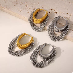 Chunky Chain Hoop Earrings