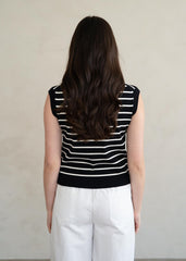LOURDES STRIPED KNIT TOP