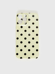 Milda iPhone Case Butter / Brown Polka