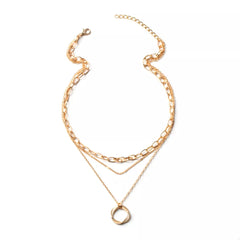Three Layered Pendant Necklace