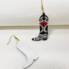 Cowboy Boot Dangle Earrings