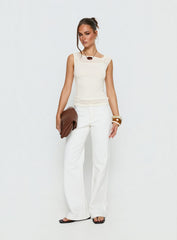 Skaia Layered Sheer Top Cream