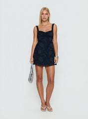 Mcbeath Mini Dress Navy Burnout