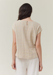 MEGAN GINGHAM GAUZE BLOUSE