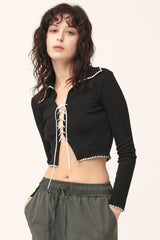 Milla Open Front Crop Top