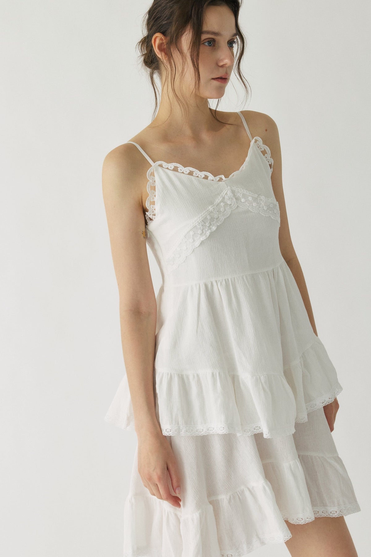 Nina Airy Tiered Mini Dress