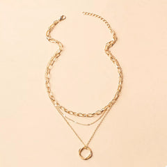 Three Layered Pendant Necklace