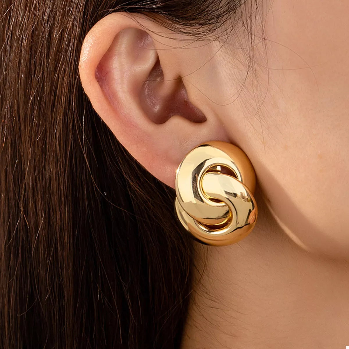 Chunky Knot Stud Earrings