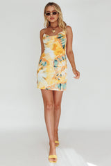 Show Me Love Cowl Neck Mini Dress Orange Multi