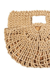 Fame Braided Semi Circle Tote Bag
