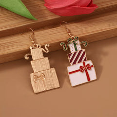 Christmas Gift Box Dangle Earrings