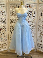 Blue Corset Tulle Dress- No Estira, Not Stretchy