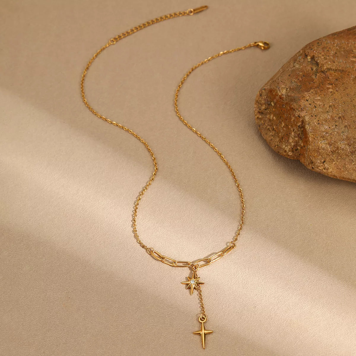 18K Gold-Plated Cross Necklace