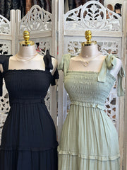 Tiered Ribbon Sleeve Dress - Estira, Stretchy