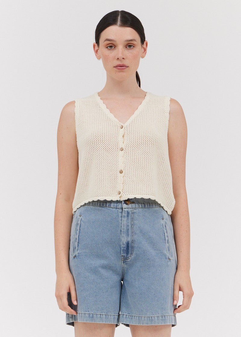 FRANNY CROCHET SWEATER VEST