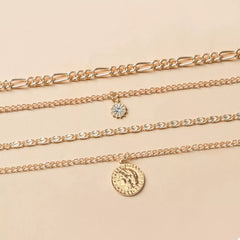 Four Layered Pendant Necklace