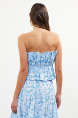 VALERIE PLEATED STRAPLESS TOP
