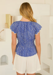 STEFANY RUFFLE SLEEVE TOP