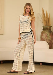 SADIE CROCHET KNIT TOP