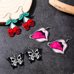 3 Piece Halloween Funky Cartoon Acrylic Dangle Earrings