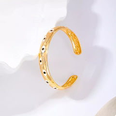 Evil Eye Open Bangle Bracelet
