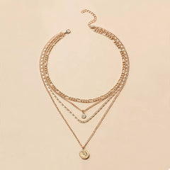 Four Layered Pendant Necklace