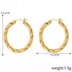 18K Gold-Plated Hoop Earrings