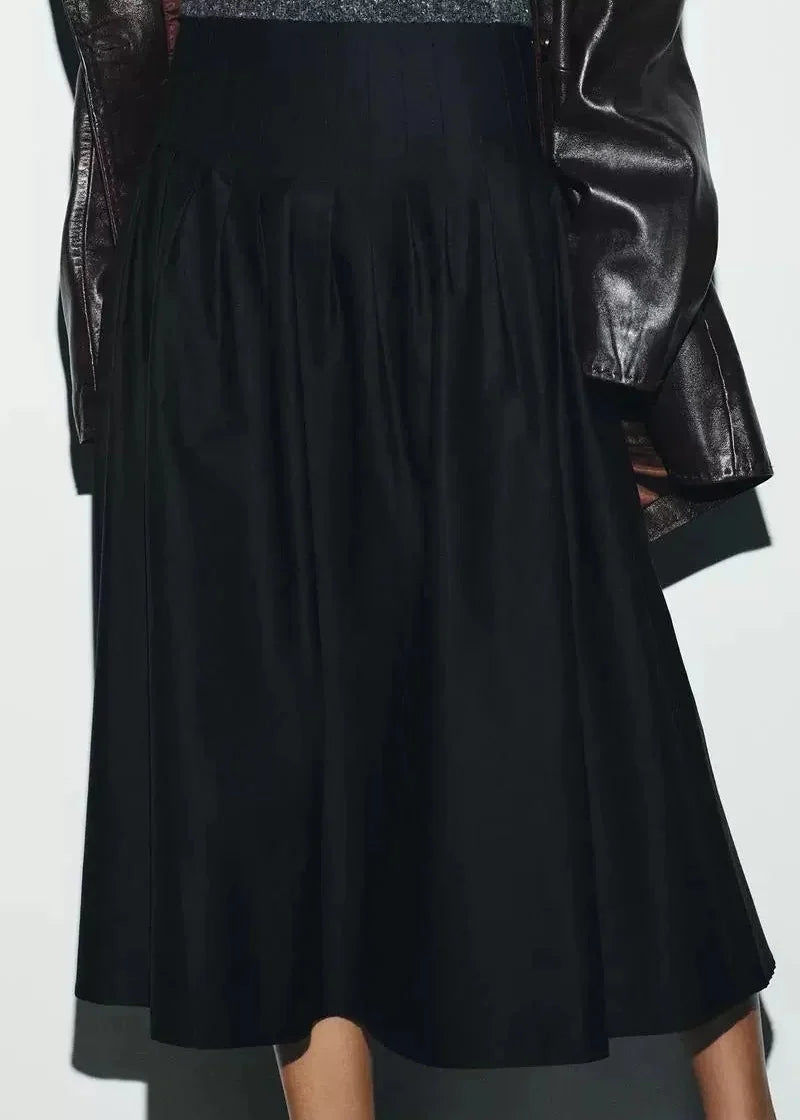 MARA BLACK MIDI SKIRT