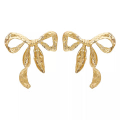 18K Gold-Plated Bow Earrings
