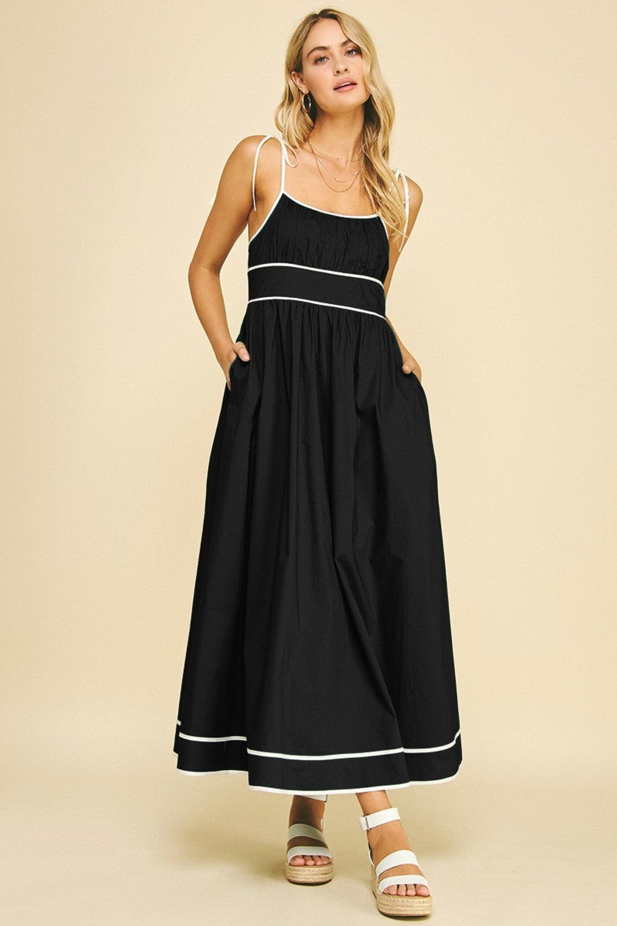 LAURA CONTRAST MAXI DRESS
