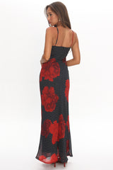 High Roller Rosette Maxi Dress Print Black