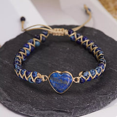 Heart Charm Beaded Bracelet