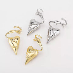 Heart-Shaped Twisted Wire Earrings