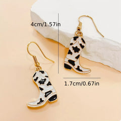Cowgirl Boot Dangle Earrings