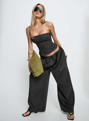 Odara Wide Leg Trousers Black