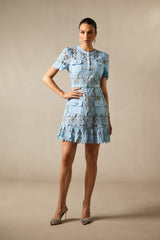Renata Floral Embroidered Lace Mini Dress
