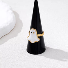 Halloween Ghost 18K Gold-Plated Ring